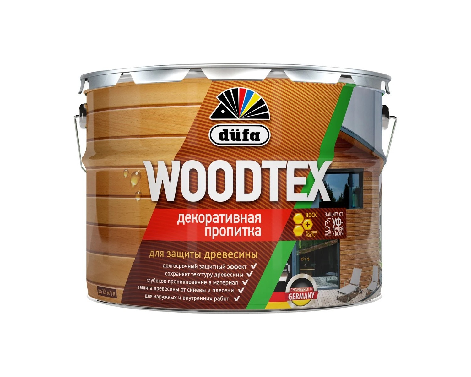 Пропитка Dufa Wood Tex, дуб, 9 л