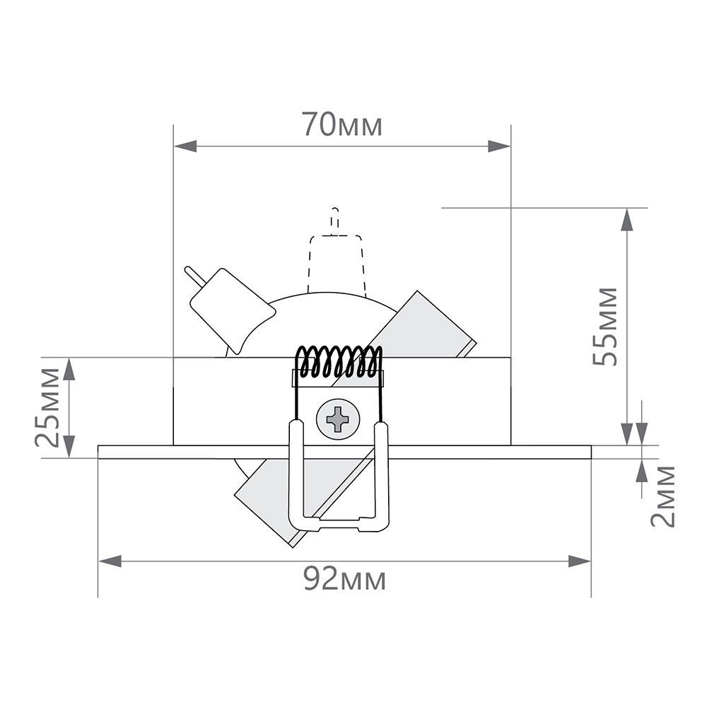 Светильник потолочный DL2811 MR16 50W G5.3 "круг", черный