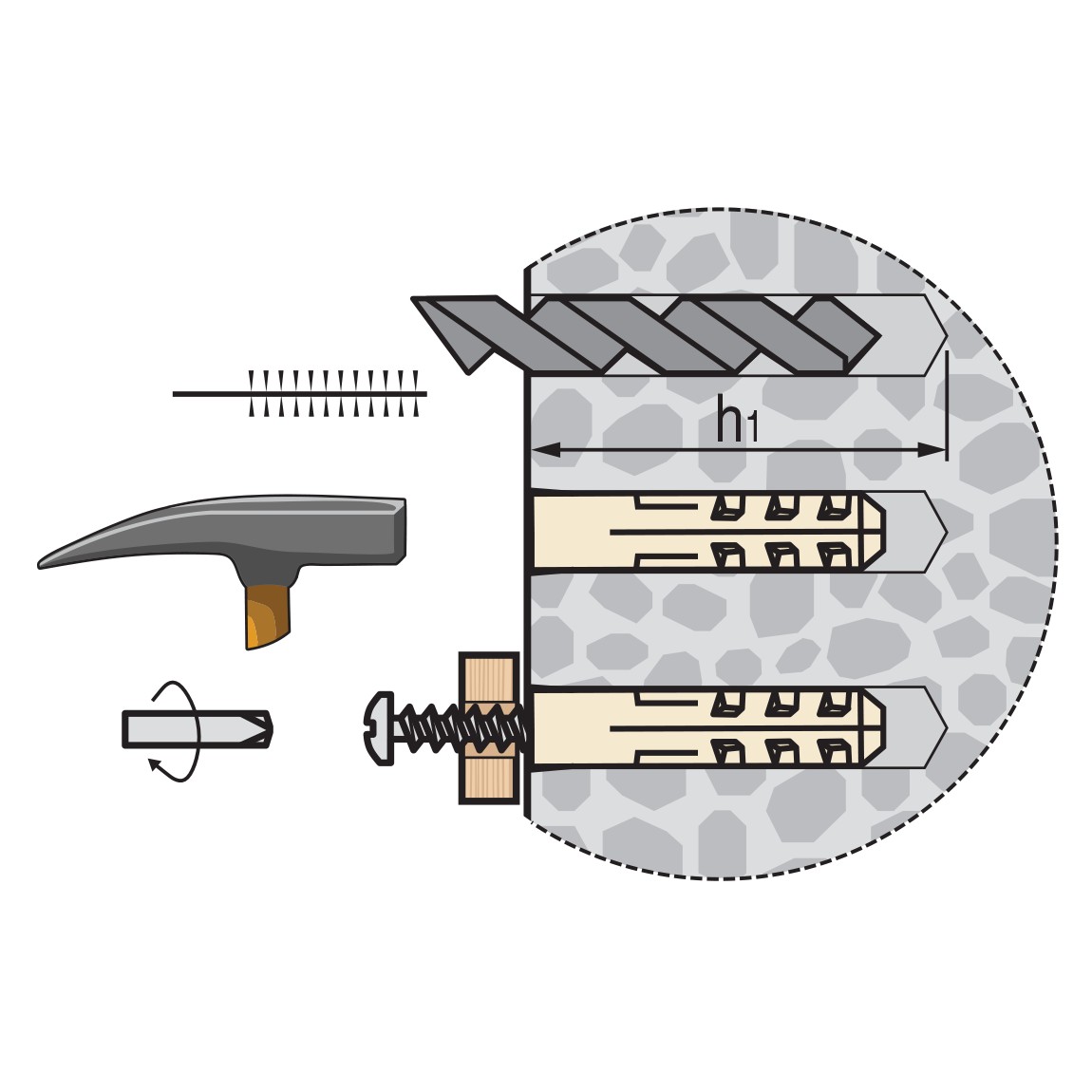 Дюбель PND-10, нейлон, 50 шт