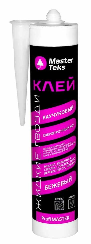 Клей каучуковый Mastertex LN-901 сверхпрочный, 	бежевый 0,4 кг