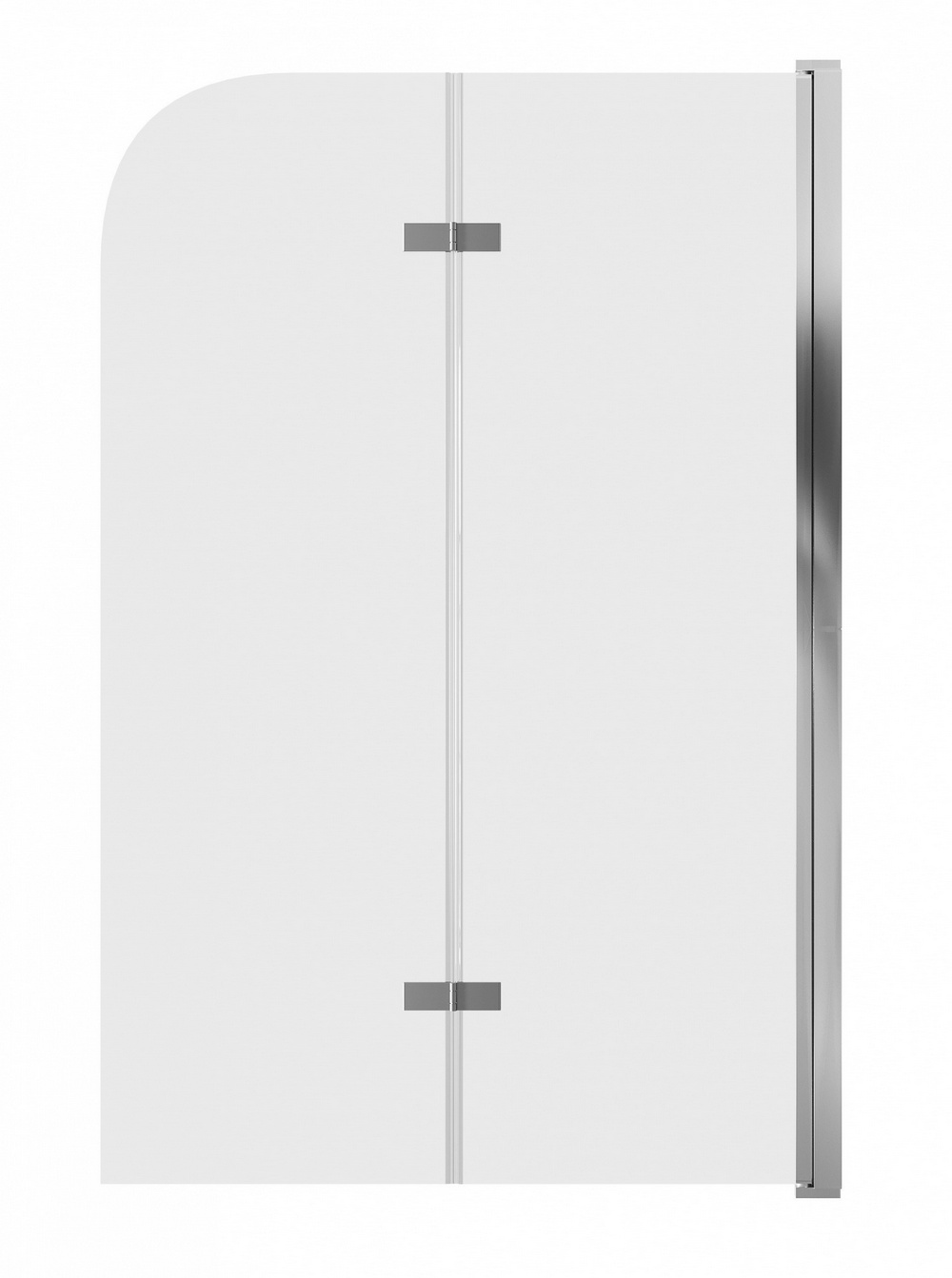 Шторка для ванны GR-106/110 (110х150) алюминиевый профиль, стекло ПРОЗРАЧНОЕ 6мм 1 место