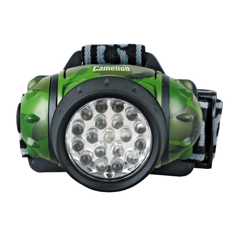 Фонарь налобный Camelion LED5313-19F4ML камуфляж, 19LED, 4 режима