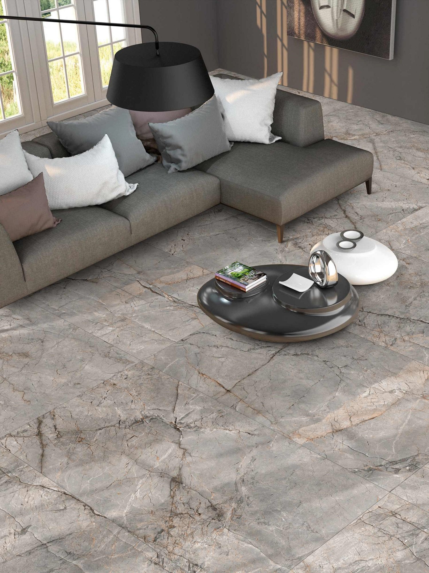 Керамический гранит GlobalTile Bizarre_GT 60x120 граниль серый