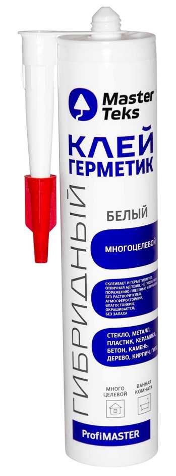 Клей-герметик многоцелевой Mastertex Hibrid 290 мл, белый