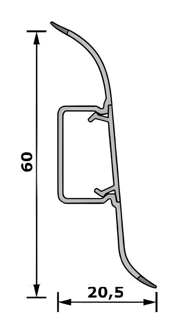 Плинтус Aberhof 5816 Дуб зимний 2,5м