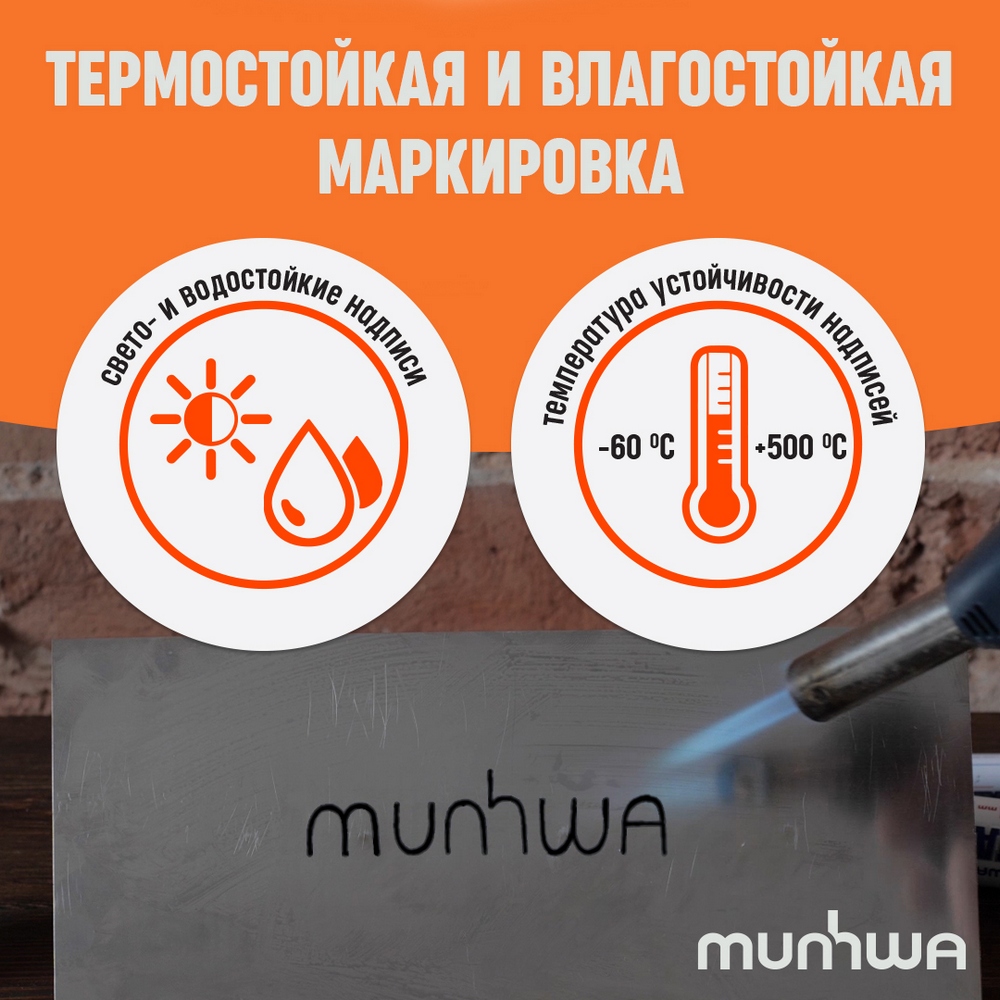 Маркер-краска MunHwa Industrial черная, 4мм, нитро-основа