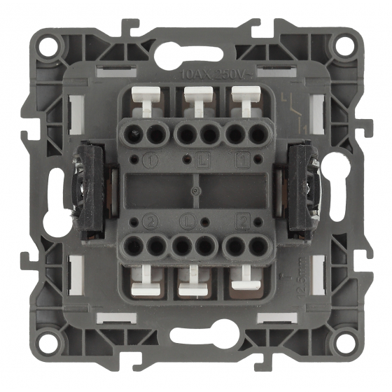 Выключатель 2-клавишный Эра 12-1104-01 10АХ-250В, белый