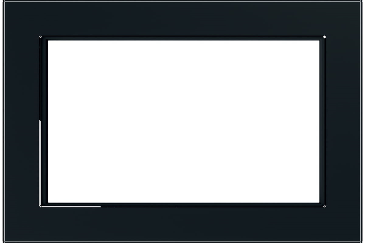 Рамка  2-местная (без перемычки), серия Катрин, GFR00-7012-05, черный