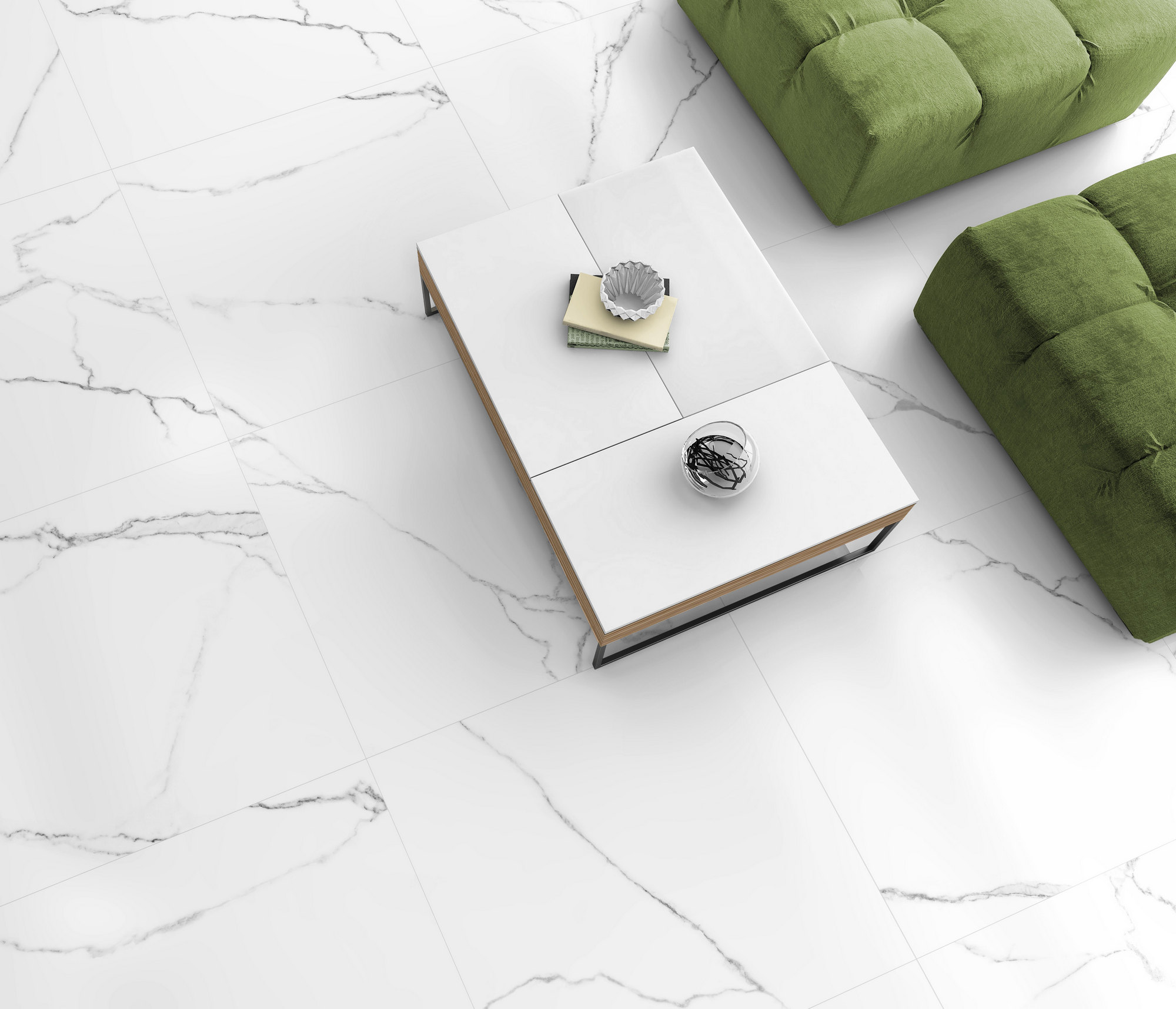 Керамический гранит GlobalTile Marmo 60х60см, белый матовый