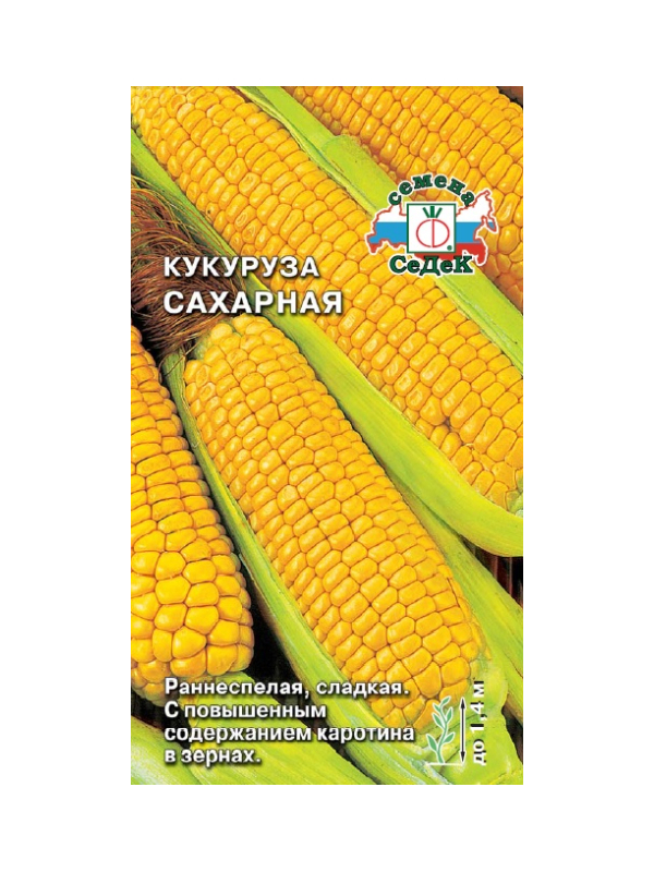 кукуруза Сахарная (сахарная) (ран.спел., почат.конус.,14-18 см.,желт.-оранж.,170-230 г.). Евро, 4