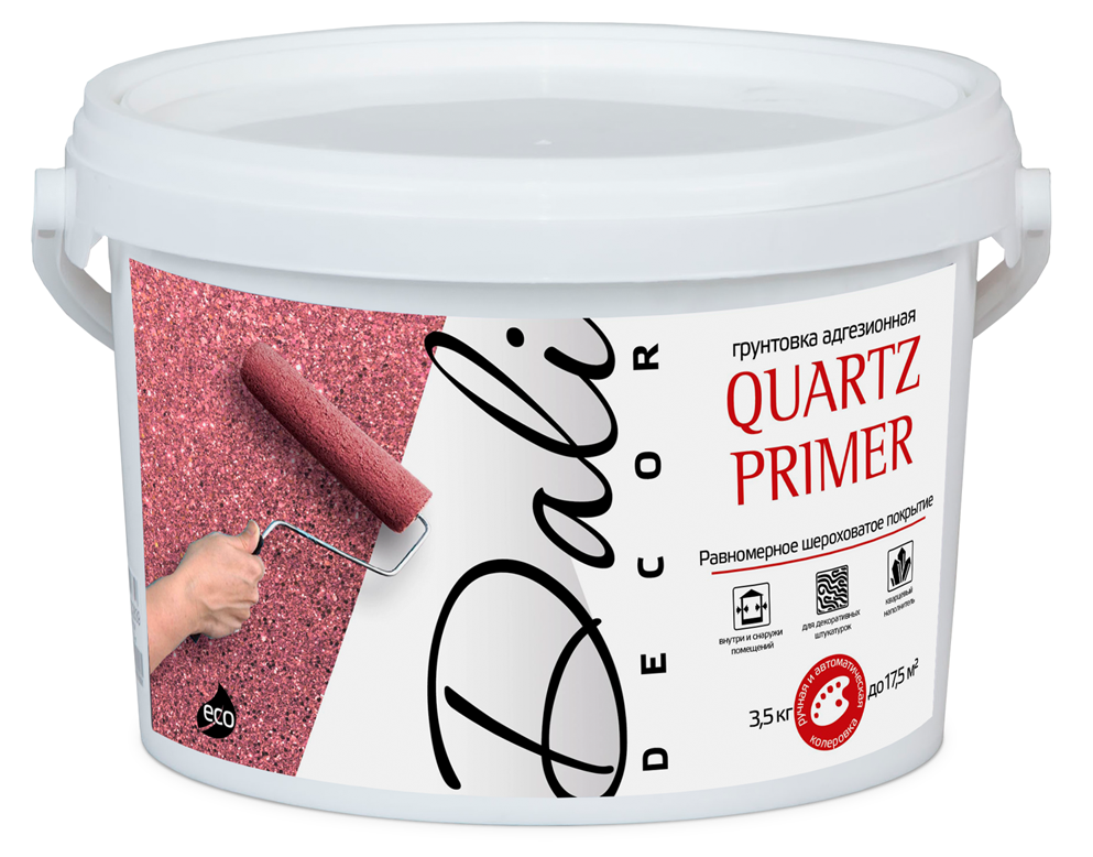 Грунтовка акриловая адгезионная Dali-Decor Quartz Primer, 3,5 кг