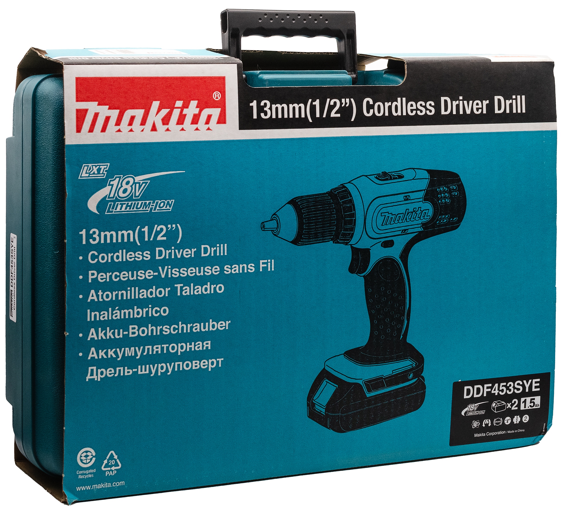 Дрель аккумуляторная Makita DDF453SYE