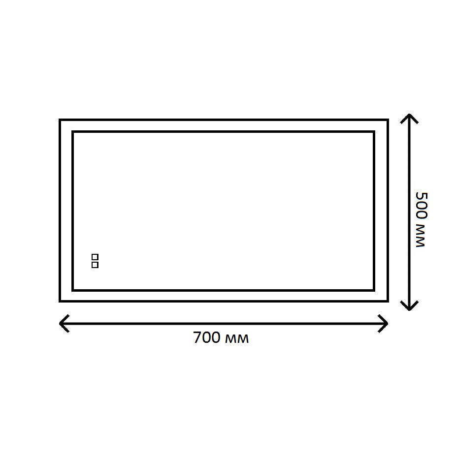 Зеркало Costabell DW5070DF-04 50*70 см, сенсорный переключатель