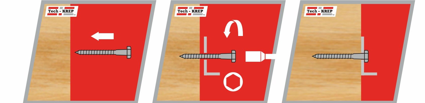 Шуруп Tech-Krep 10х120мм сантехнический, 2 шт