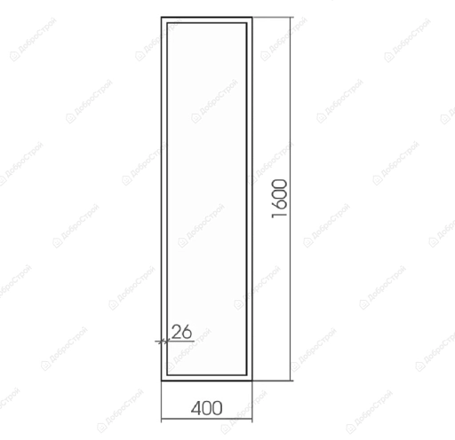 Зеркало напольное Silver mirrors Опера Сильвер 400х1600 мм