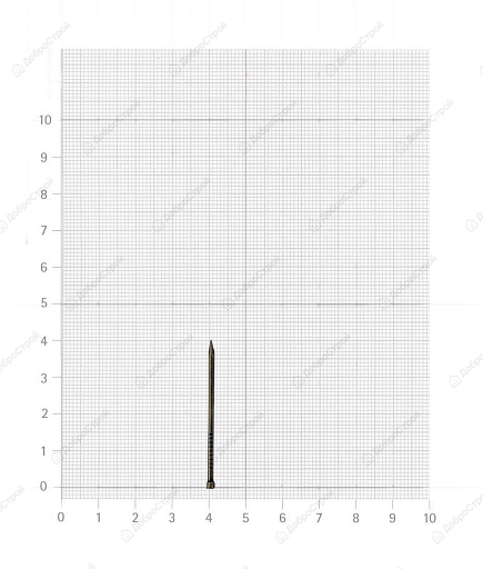 Гвоздь финишный бронза закаленный 1,4 х 40  40 шт,
