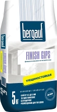 Шпатлевка тонкослойная Bergauf Finish Gips гипсовая, 5кг