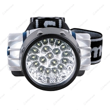 Фонарь налобный Camelion LED5323-19Mx металлик,19 ультра ярки LED, 4 режима