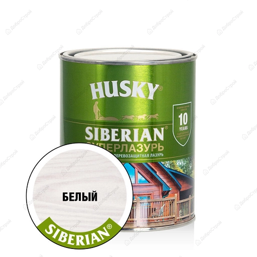 Суперлазурь Husky Siberian белая 0,9л