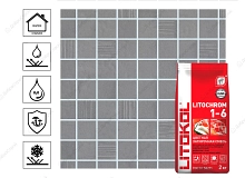 Затирка швов Litokol Litochrom 1-6 мм 2кг, светло-голубой