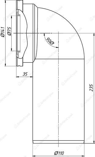 Труба фановая 110х90, W9220