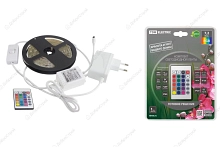 Комплект светодиодной ленты TDM SMD5050-30 LED/м-12 В-7,2 Вт/м RGB 24Вт IP65 IR-контроллер, 3 метра