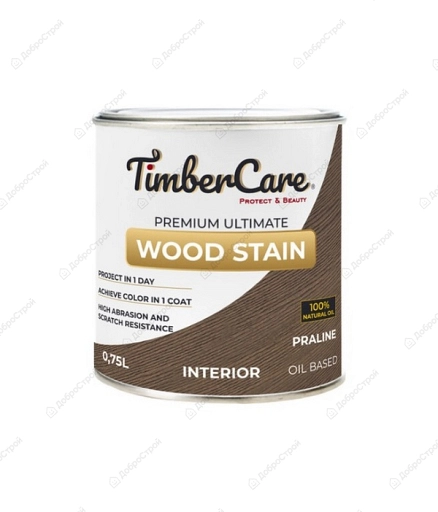 Масло тонирующее TimberCare Wood Stain (цвет: Пралине/ Praline), банка 0,75л