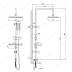 Система душевая (стойка 1м, верх.душ d25см, ручн.душ 5 режимов, шланг 1,5м) хром арт. ST 1250 ESKO