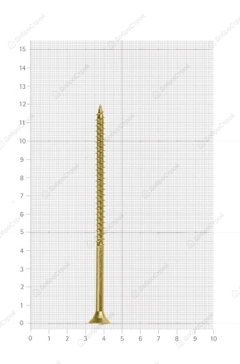 Саморез 6,0х120 жёлтый цинк, 2шт