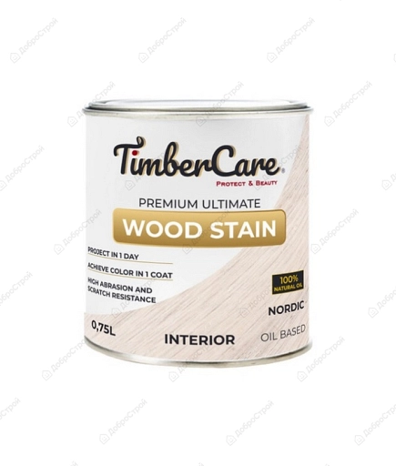 Масло тонирующее TimberCare Wood Stain (цвет: Скандинавский/ Nordic), банка 0,75л