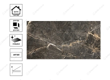 Керамогранит GlobalTile Maximus_GT 40x80 черный _1\38,4