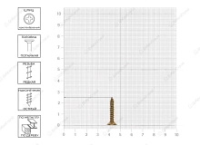 Саморез жёлтый цинк 4,5х25, 17шт