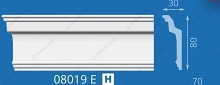 Плинтус потолочный Формат 08019E для натяжного потолка 30х80х2000 мм