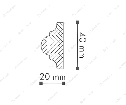 Молдинг WO2 Wallstyl NMC 40х20х2000 мм