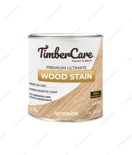 Масло тонирующее TimberCare Wood Stain (цвет: Латте/ Latte), банка 0,75л