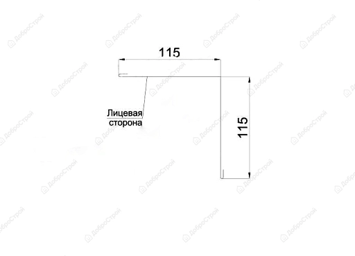 Угол внутренний 115х115х2000 мм, RAL9003 белый