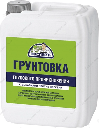 Грунтовка акриловая Эксперт ВД-АК-0181 универсальная полупрозачная 5 кг