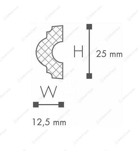 Молдинг Wl7 Wallstyl NMC 25х12.5х2000 мм