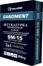 Штукатурка цементная Sandment SM-15, 25кг