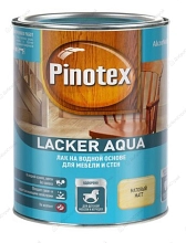 Лакна водной основе Pinotex Lacker Sauna 20 темростойкий для сауны и бани полуматовый 1 л