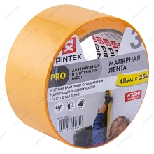 Малярная лента PINTEX Pro WASHI желтая 48мм*25м