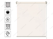 Рулонная штора Однотонный Бежевый 68*160 см, светозащита 80%