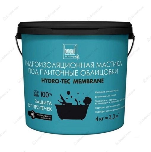 Мастика гидроизоляционная Bergauf Hydro-Tec Membrane, 4 кг