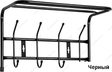 Вешалка настенная с полкой Ника 400х270х240 мм, 4 крючка
