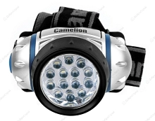 Фонарь налобный Camelion LED5312-14F4 металлик, 14LED, 4 режима